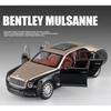 Diecast 1/24 Maßstab Bentley Mulsanne Legierungsmodellauto Sammlerfahrzeug Simulation Sound & Licht Metall Spielzeugauto Spielzeug für Kinder Geschenk