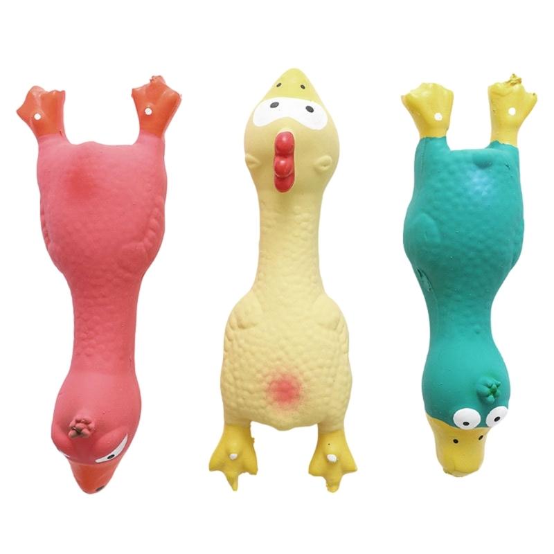 Pet Toy Teething Toy Chicken Toy with Sound Molar Pet Chew for Teething Toy Chicken Reward Molar Toy for Puppy