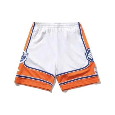 Li Ning X Badfive X Tide Collaboration Sports Shorts With Side Zipper Pockets Men Shorts Standard-White AAPP439-1