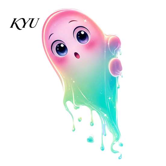 Ghost Wall Stickers Halloween Cute Window Stickers, Rainbow Gradient Cartoon Decals, Waterproof Self-Adhesive for Car Decor Decals