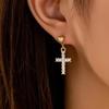 Trendy Women's Cross Ear Danglers – Popular European & American Style Earrings