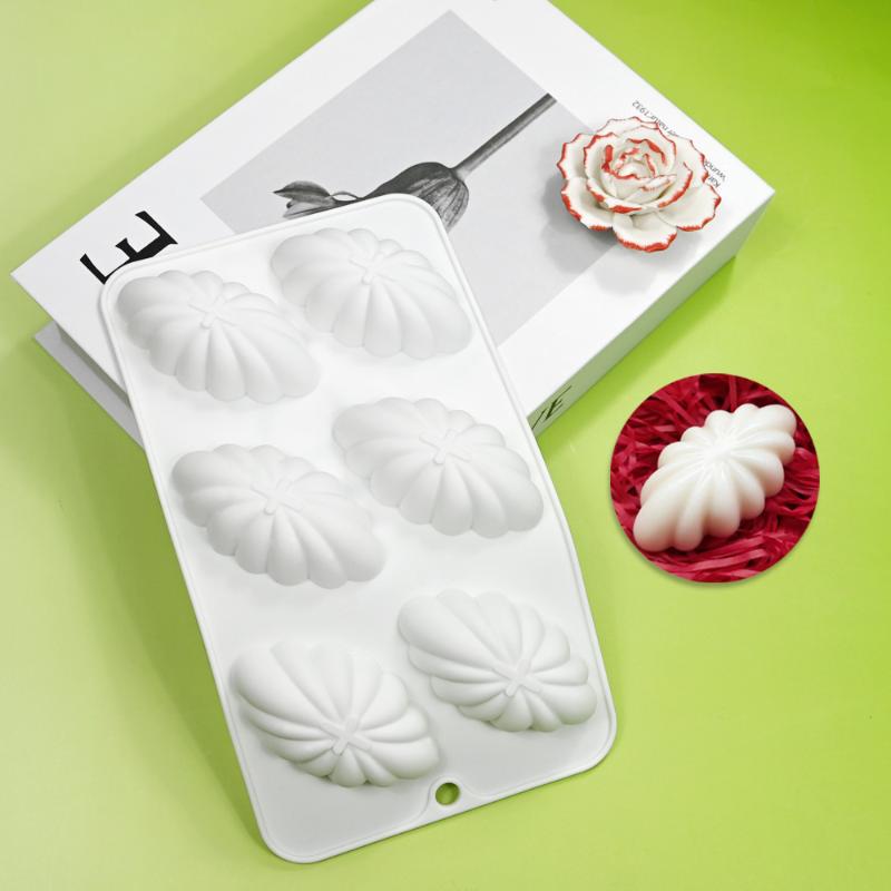 6 Cavity Shell Design Pudding Silicone Mousse Mould 3D Candy Chocolate Mold Diy Soap Model Cake Decorating Tools Bakeware