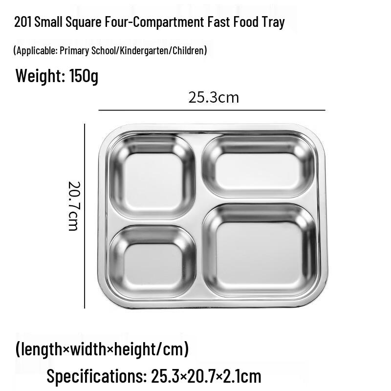 Jingyuheng 304 Stainless Steel Divided Meal Tray