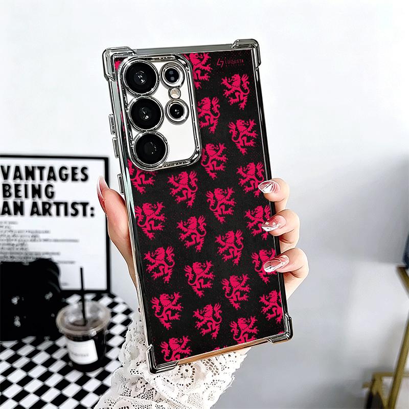F-Fashion RBD R-Rebelde Plating Phone Case For Samsung Galaxy S24 S25 FE S26 Edge S23 Ultra S22 S21 Plus S20 Anti-Fall Airabag C