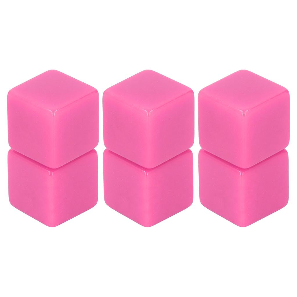 6 st. Blankt Tärningsset Rätvinkliga Plast Hexaedriska Kuber Klassrum Brädspel DIY Matematik Räkning Undervisning Partyfavorit