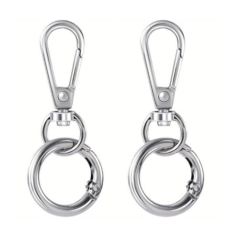 Swivel Clasp Clip,Metal Lobster Claw Clasps,Swivel Clasp with Key Rings for Keychain Making,DIY Crafts,Keychain Clips