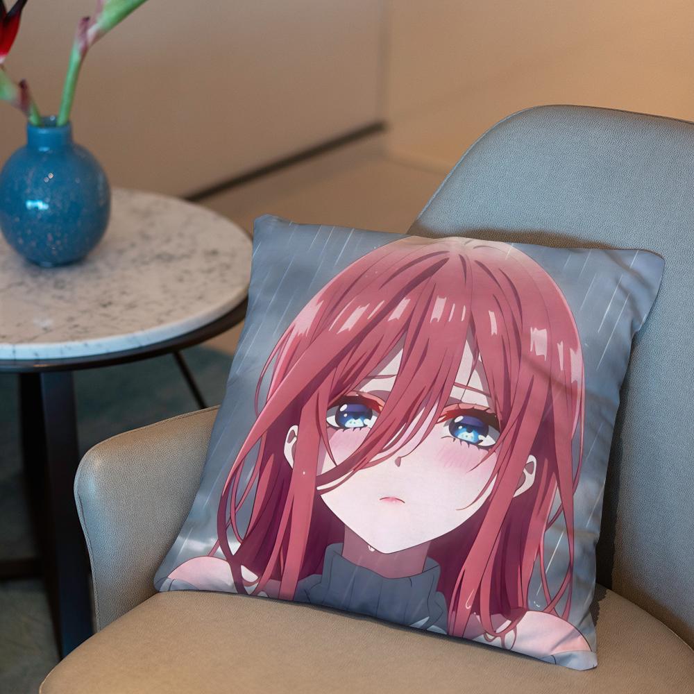 The Quintessential Quintuplets Cushion Cover 2-in-1 Reversible Plush Pillow Cover | Car/Sofa/Bed | Perfect Gift