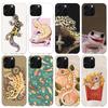 Lizards Geckos Phone Case For iPhone 17 Air 16 15 Pro Max 14 Plus 13 Mini 12 11 Cover 7 8 SE Silicone Shell Print Fundas 17 Air
