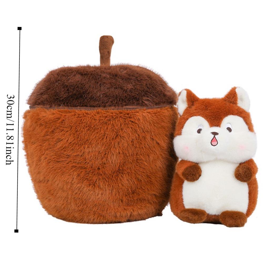 Detachable Squirrel 2 In 1 Plush Toys Soft Stuffed Soft Animal Dolls Kids Gifts
