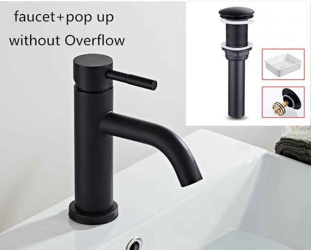 Bathroom Faucet Solid Brass Bathroom Basin Faucet Cold And Hot Water Mixer Sink Tap Single Handle Deck Mounted Brushed Gold Tap