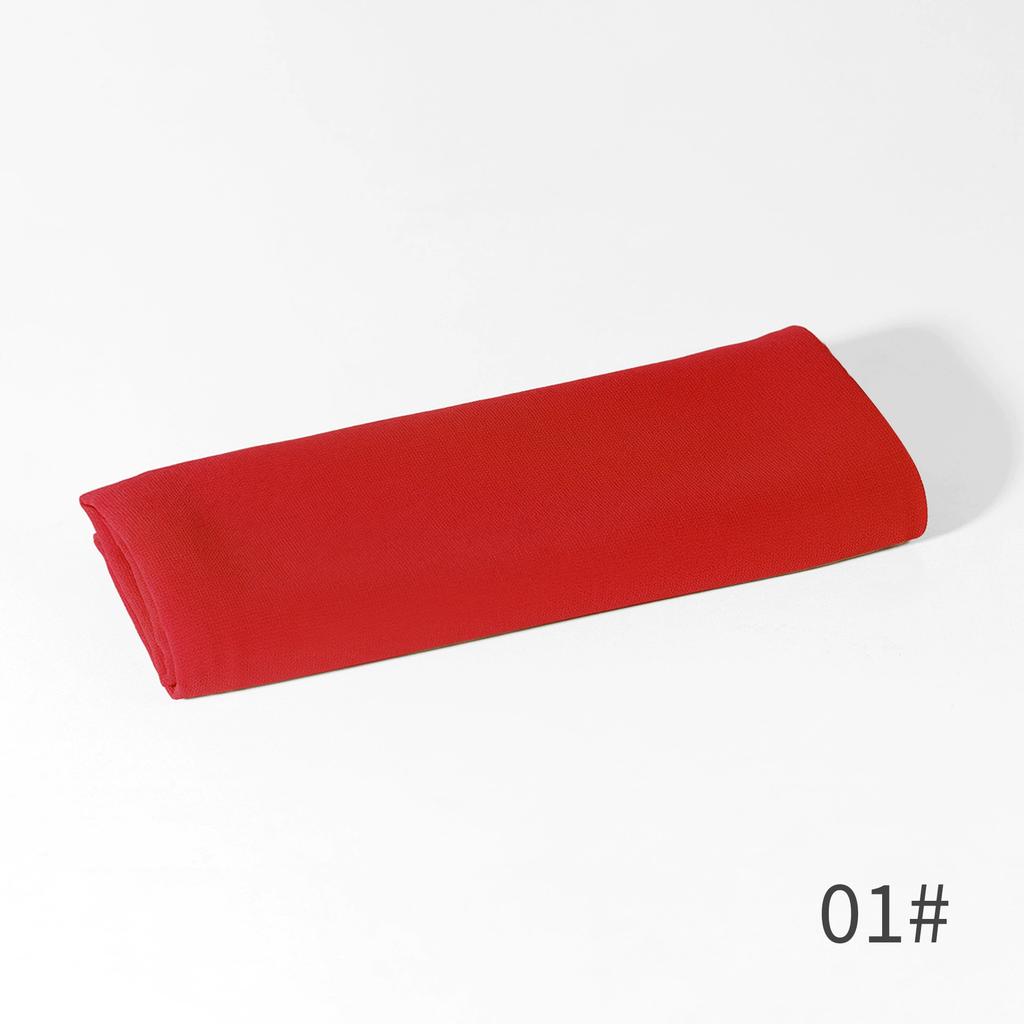 - New Monochrome Pearl Chiffon Bubble Towel Women'S Scarf Long Scarf Windproof And Sand-Proof Four-Season Scarf