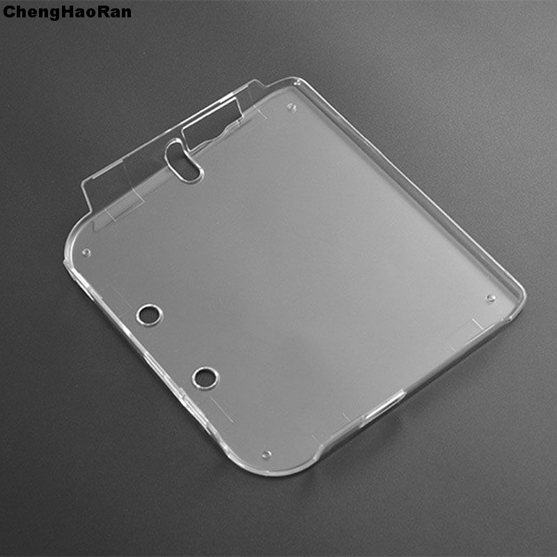 1piece Clear Crystal Protective Case Cover Hard Shell Skin for 2DS + Anti Dust Film For Nintendo 2DS Screen Protector