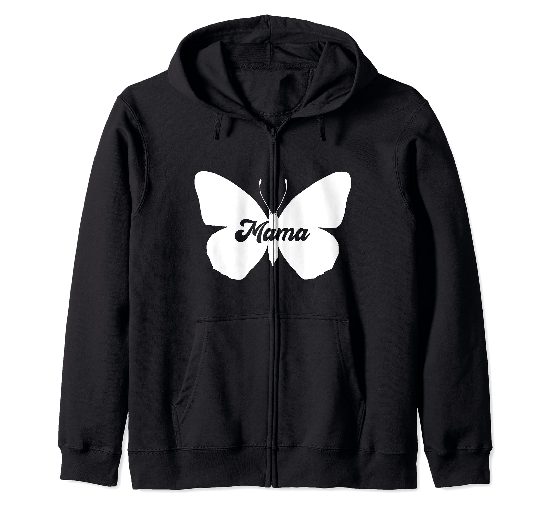 

Mama Butterfly Cute Family Matching Costume Hoodie Zip-Up чёрный