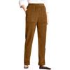 Women's Casual Colour Elastic Waist Straight Casual Pants With Pockets