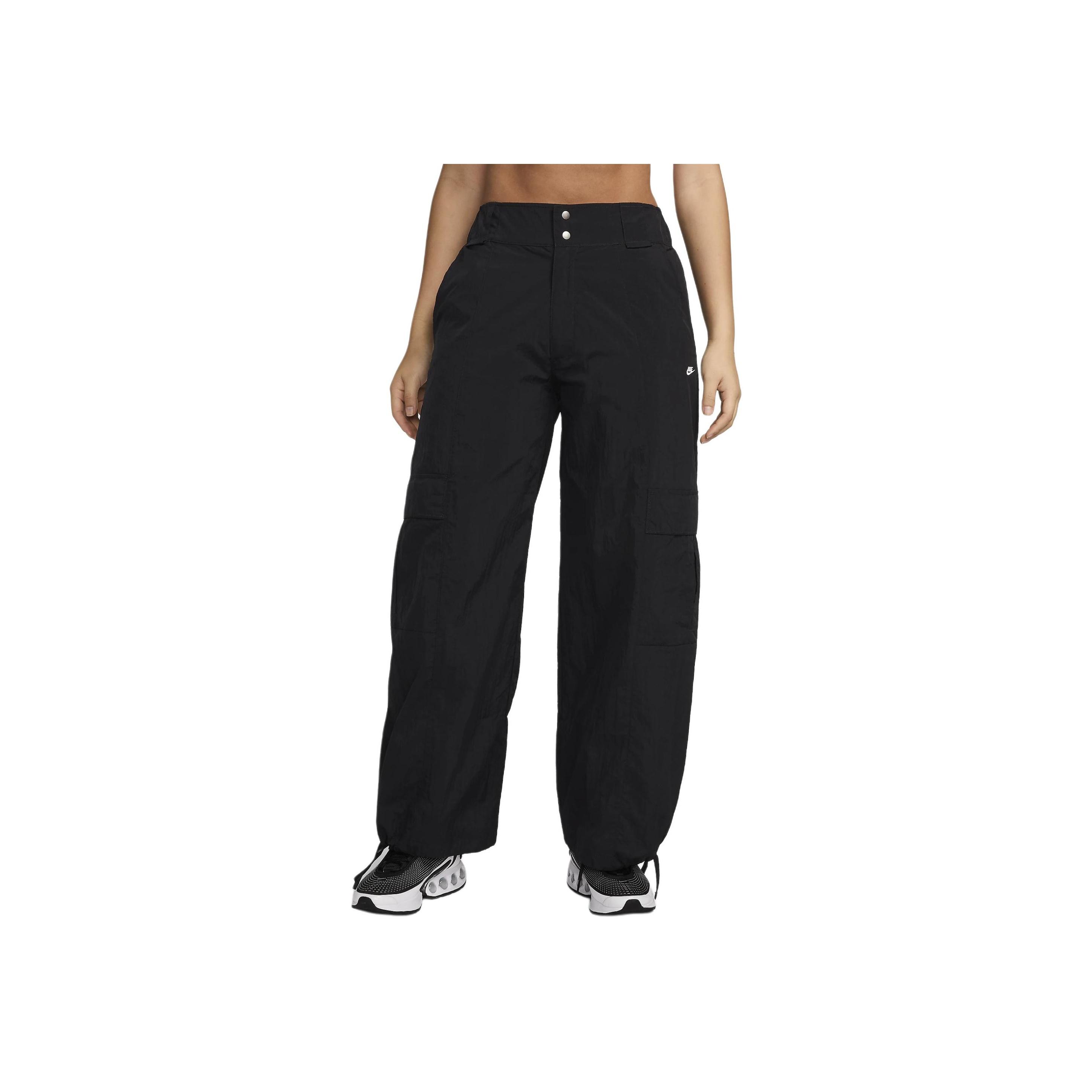 

Nike Модные однотонные брюки-карго с высокой талией, женские брюки черного цвета HJ6858-010 XXL