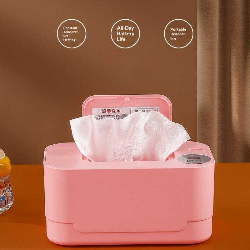 Baby Wipe Warmer Heater With Led Display Wet Towel Dispenser Portable Usb Charge Baby Wipe Warmer Napkin Heating Box Home/Car