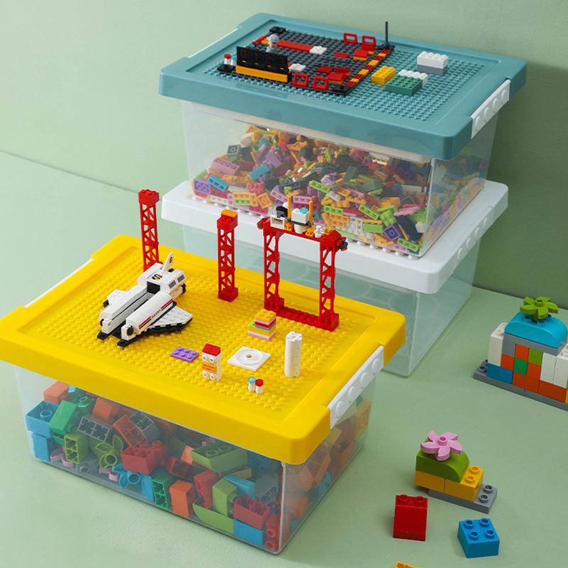 Kids Building Block Storage Box Toys Organizer Stackable Block Case Books Stationary Holder Sundries Snack Container