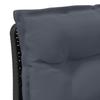 3 Seater Garden Sofa with Cushions Rattan Look PP Anthracite
