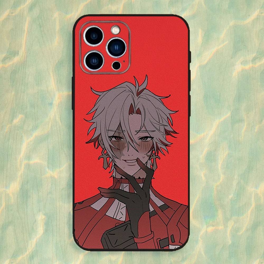 Game Wuthering W-Waves Phone Case For iPhone 16,15,14,13,12,11 Plus,Pro Max,XS,X,XR,SE,Mini,8,7,Soft Silicone Black Cover