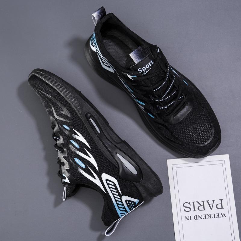 Men's shoes spring and summer fashion trend mesh breathable running shoes student platform lightweight and comfortable sports shoes