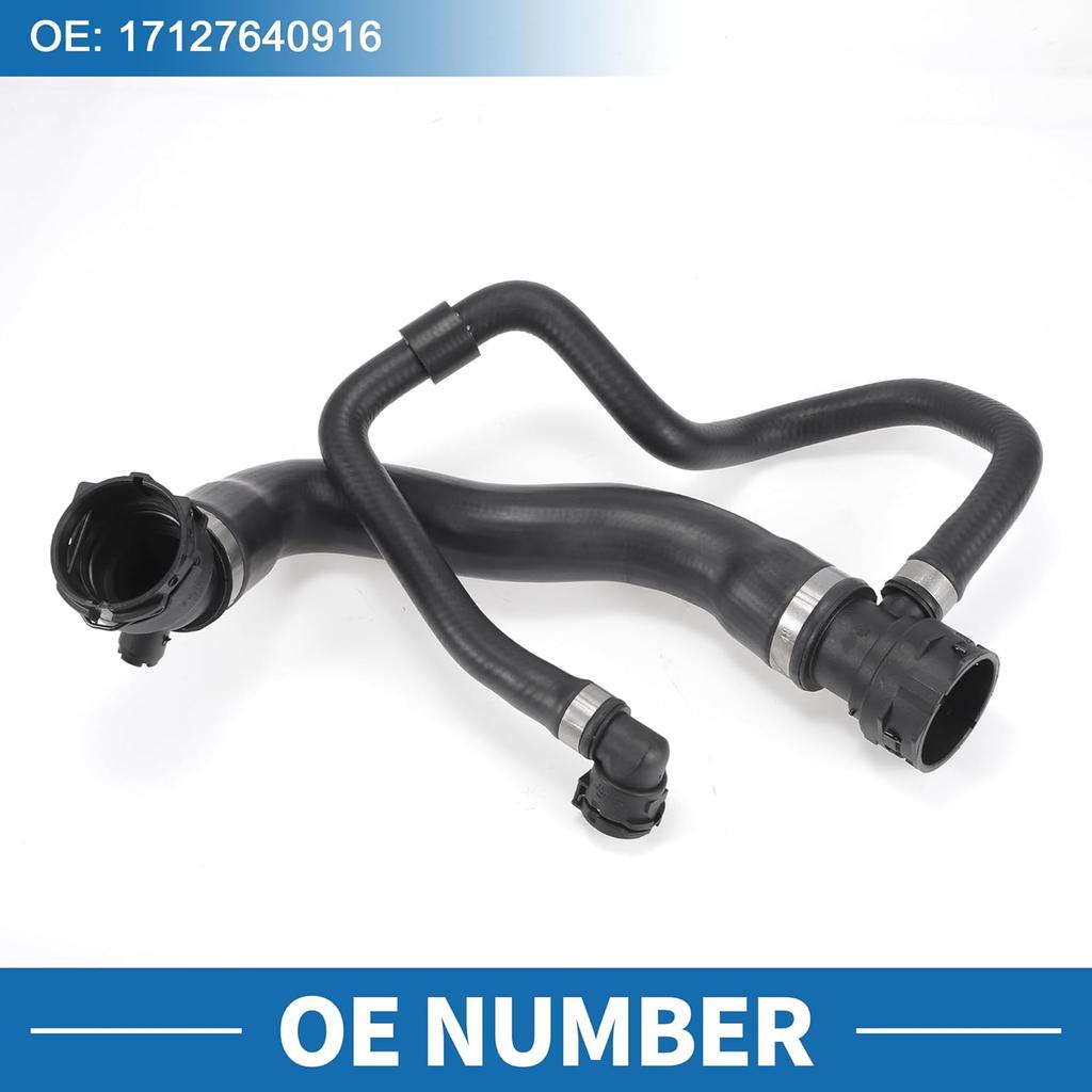Engine Radiator Hose No.17127640916 Lower Coolant Hose Pipe for BMW 528i XDrive 2.0L 2012-2016 Rubber Black