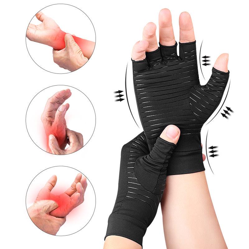 

Copper Fiber Odor-Resistant Anti-Slip Half-Finger Training Gloves with Wrist Support Medium
