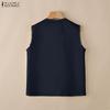 ZANZEA Women Sleeveless Lace Patchwork Thin Casual Tank Tops Vest Blouse