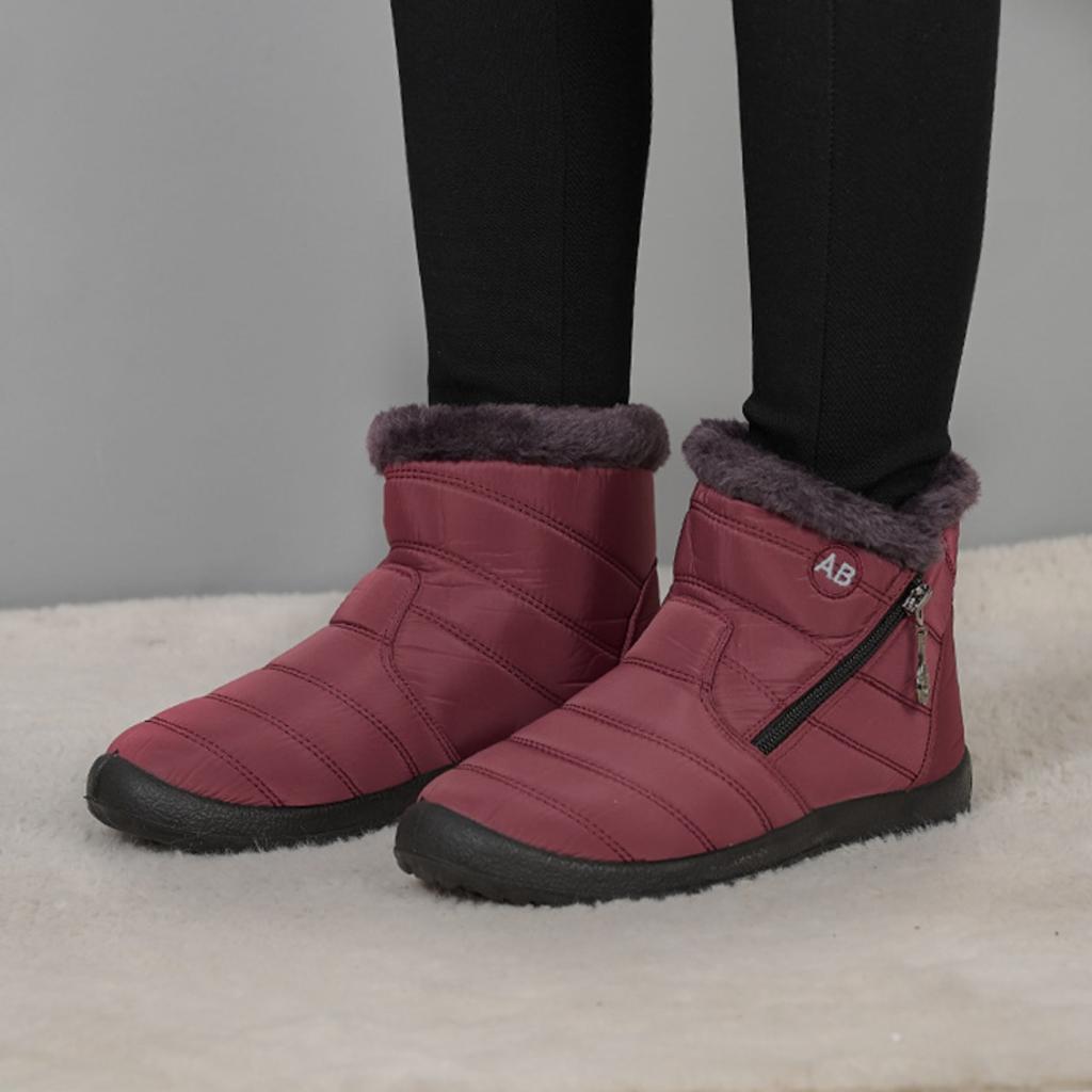 Ladies, Warm Shoes, Casual Shoes, Comfortable Shoes, Side Zippers, Waterproof Cotton Shoes, Snow Shoes