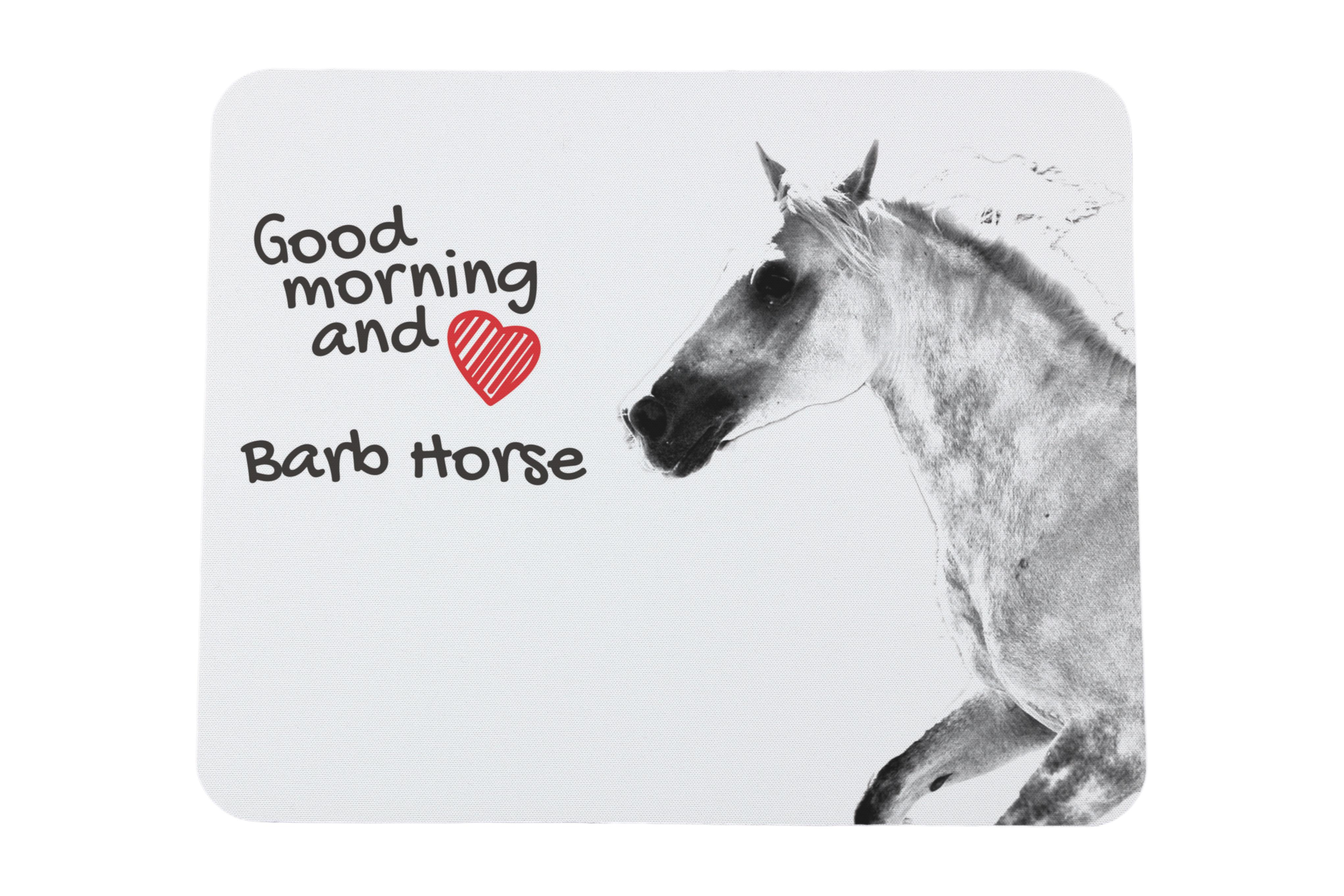 

Barb Horse - килимок для мишки з принтом, персональний килимок з конем, унікальний гаджет для офісного працівника від бренду Art-Dog білий