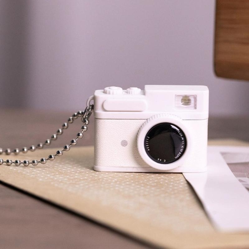 Creative Design Mini DSLR Camera Glowing Keychain Includes Light Sound Effect for Stylish Gifts and Parties Personal Use