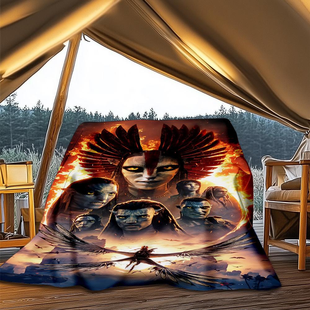 1pc Avatar Outdoor Personalized Flannel Blanket, Soft, Lightweight Personalized Flannel Blanket, Digital Printing,