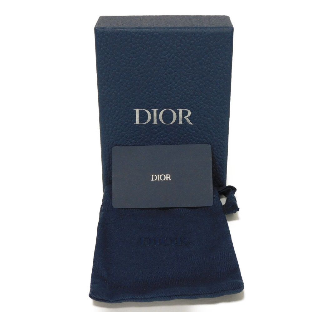 Used 10656 Oblique Jacquard Money Clip Wallet 2ESBH069YSE_H03E 7941 Current Card Case Logo Metal Black Men's from Japan