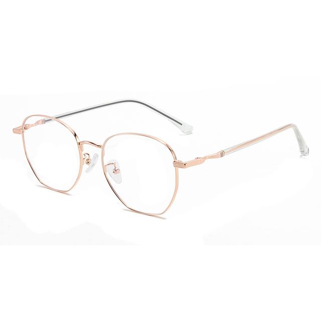 

1,56 асферические линзы по рецепту, многоугольные очки для близорукости по индивидуальному заказу, металлические женские и мужские оптические очки 0 -0,5 -0,75 до -6 Myopia -1.75