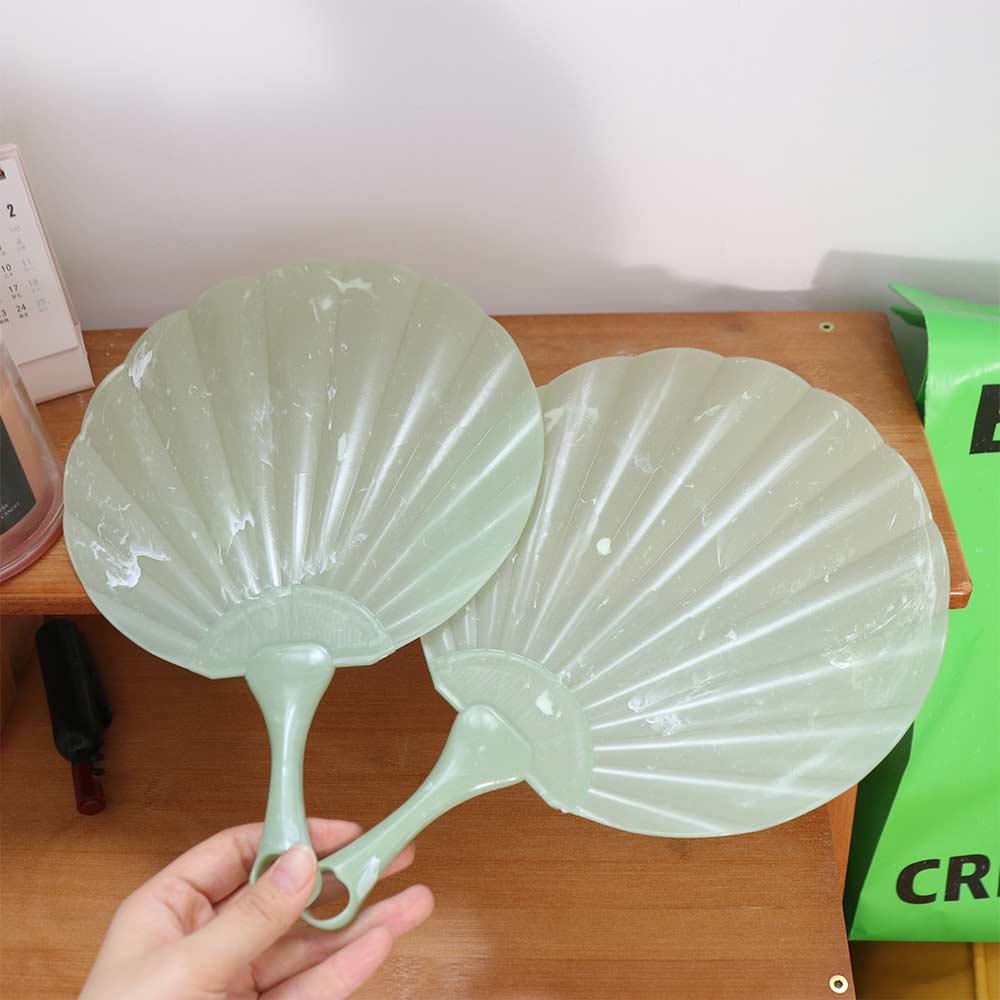 10pcs Retro Portable Shell Fan Plastic Handheld Fan Durable Chinese Style Fan  Traditional Festival