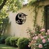 2D Flat Iron Wall Art Yin Yang Sun Moon Metal Sculpture 1pc for Living Room Bedroom Office Home Decor Art Deco Wall Mount No Electricity