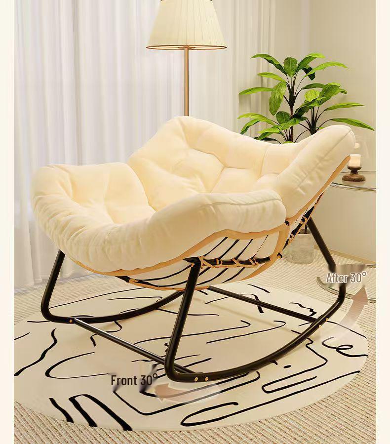 Rocking Recliner Chair: Balcony Leisure Chair, Lay-Flat Nest Chair, Lazy Sofa for Home