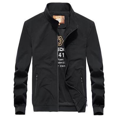 Mens Outwear Windbreakers Spring Summer Thin Casual Jacket Mens Fashion Stand Collar Business Jackets Coat Pockets Windproof Brand Men Clothing