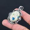 925 Sterling Silver Oval K2 Jasper Gemstone Wife Elegant Birthday Bezel Pendant