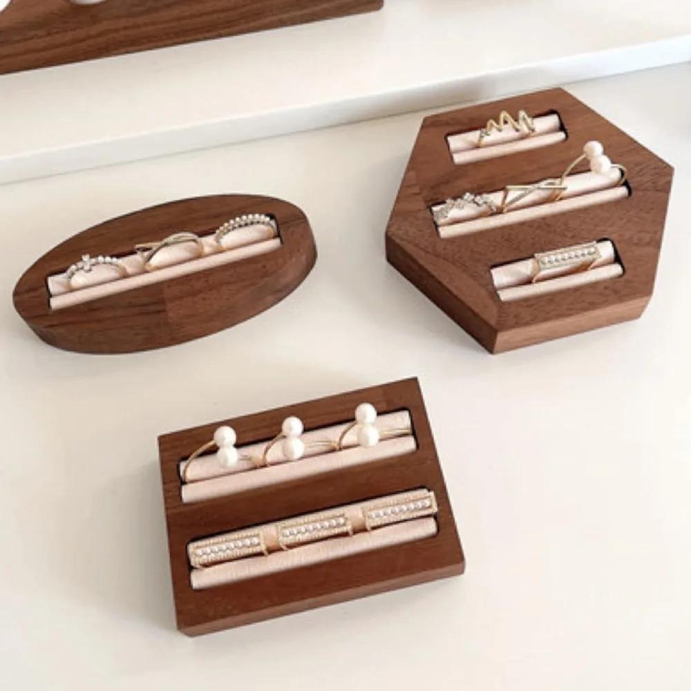 HeMu Polygonal ring earrings earring display stand jewelry storage plate counter jewelry ornaments props ring display plate