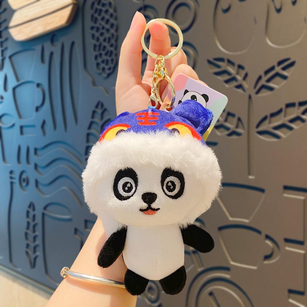 

Animal Panda Plush KeyChain Kawaii Bag Pendant Chinese Style Panda Doll Keyring Girl Style 1