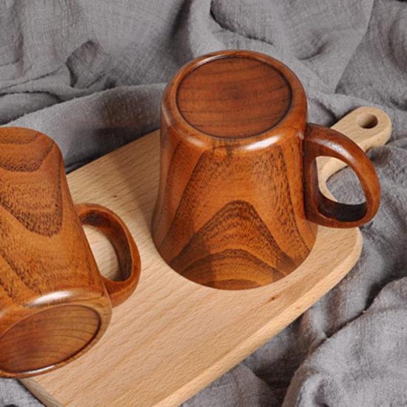 Japanese Style Fashion Natural Jujube Wood Tea Milk Mug 280ml Drinkware Beer Cup