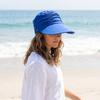Wide Brim Women Sun Hat UV Protection Elastic Fit Cooling Visor Cap Breathable Pleated Design Summer Baseball Cap Swimming