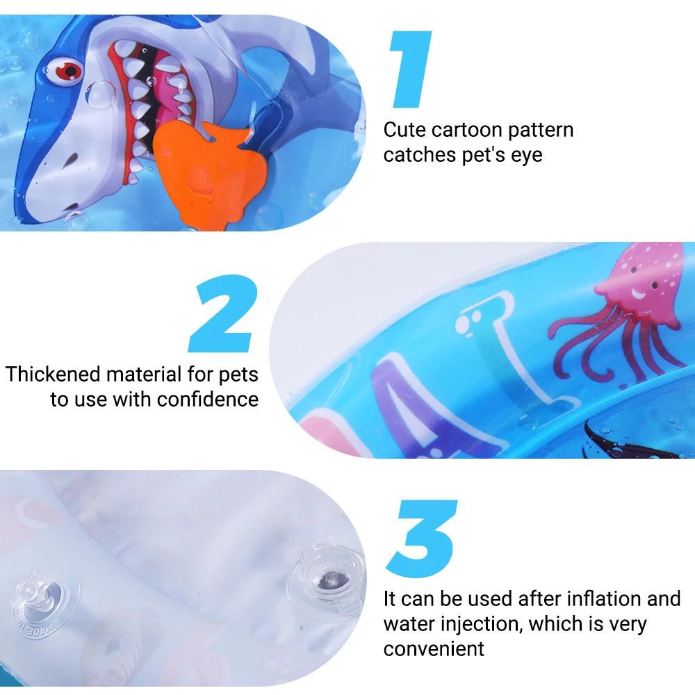 Water Play Mat For Cat Pvc Ocean Fish Crawling Induction Cat Playing Water Mat Interactive Cat Toy Cat Playing Water Mat Sensory