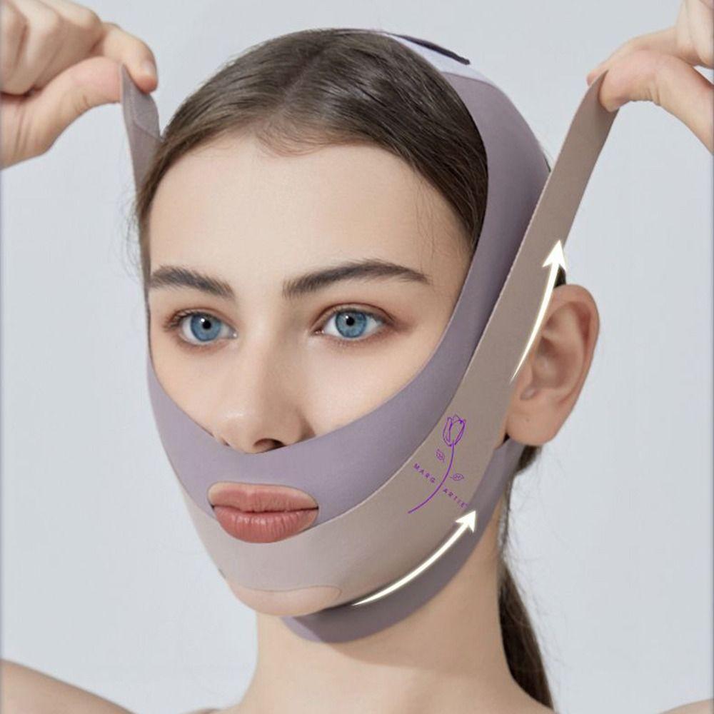 Adjustable Face Lifting Tightening Belt V Shaped Chin Up Mask V Line Shaping Mask  for Woman