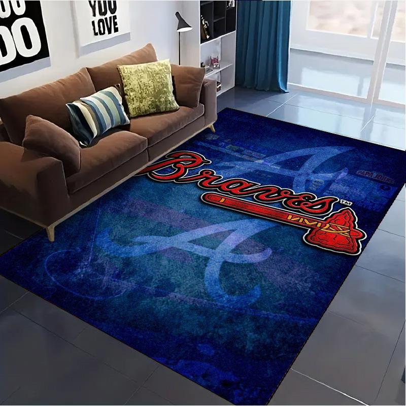 Atlanta Braves Carpet Rug for Living Room Bedroom Home Sofa Decoration,Kids Play Non-slip Floor Mat
