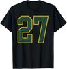 Green and Gold Number 27 Jersey Shirt T-Shirt