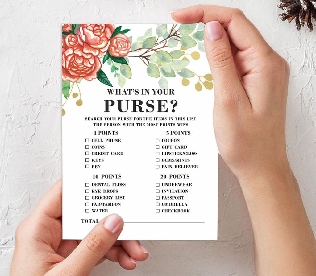 Inkdotpot Bachelorette Party Game Set Bundle Floral Of 4(50 Sheets Each) w Miss to Mrs Gold Banner Fun Bridal Shower Game