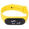 Digital Watch LED White Light Display Plastic Mirror Electronic Movement Silicone Strap Sports