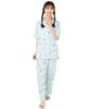 SAZAC Cinnamoroll Cotton Jersey Pajama Set with Short Sleeves and Pants Women's (Mint/L/SAN1805)