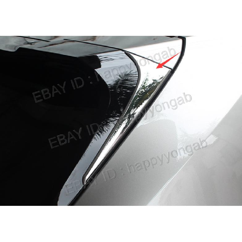 For -2024 Lexus UX 200 250h ABS Rear Window Triangle Cover Trim Chrome 2PCS